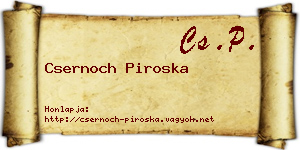 Csernoch Piroska névjegykártya
