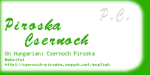 piroska csernoch business card